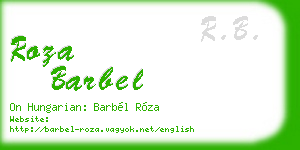roza barbel business card